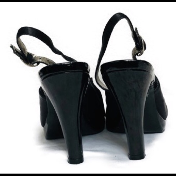 Unlisted Black Satin Platform w/ Chiffon Flower - Picture 4 of 6